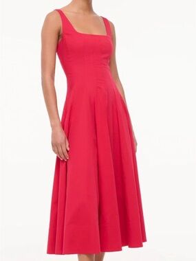 staud teresa midi dress Staud Teresa poplin midi dress Staud